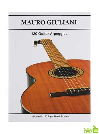 120 آرپژ برای گیتار مائورو جولیانی پنج خط